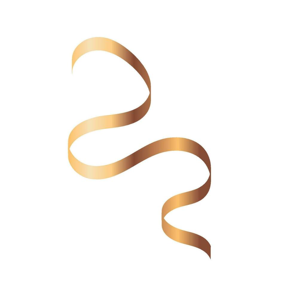 Luxury Spiral Golden Ribbon vector