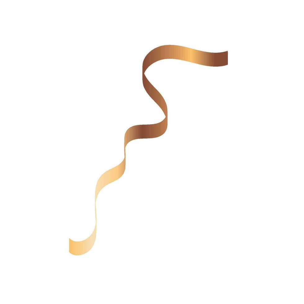 Luxury Spiral Golden Ribbon vector