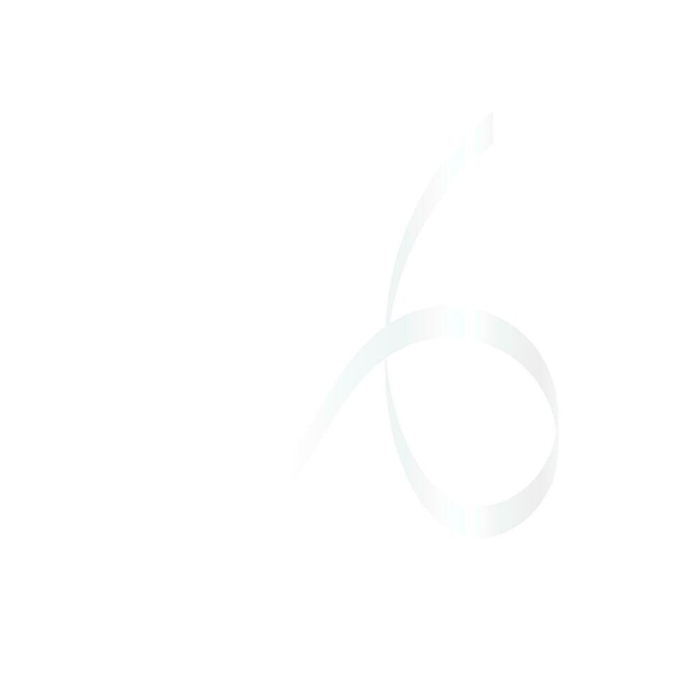 White Curly Ribbon Illustration vector
