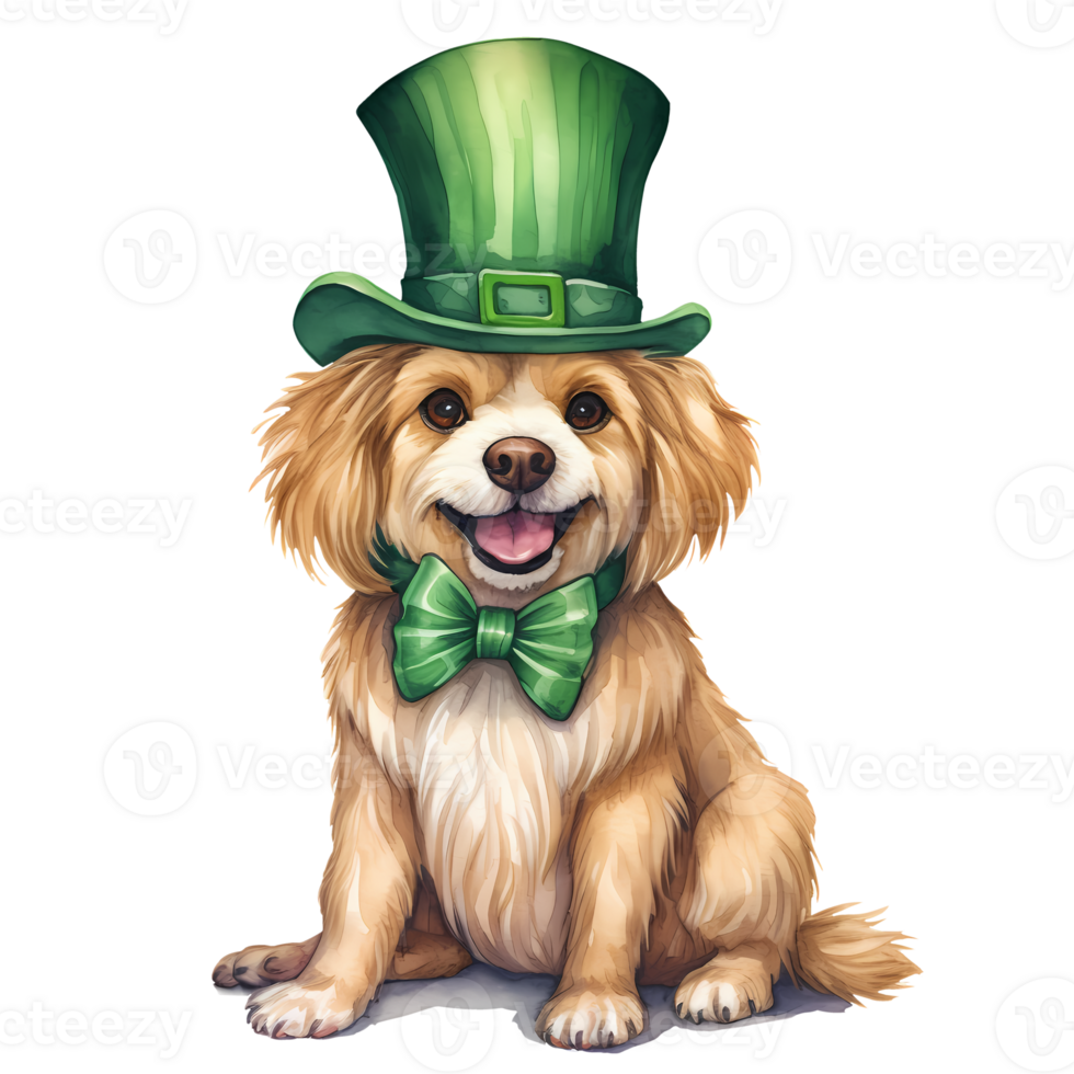Choyaxo St. Patrick's Day Dog Costume Top Hat With Bandana