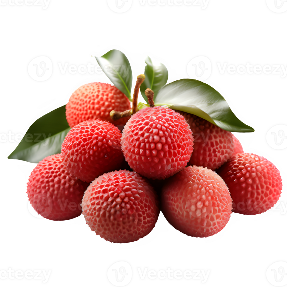 lychee fruit png ,lychee fruit isolated on transparent background ,generative ai