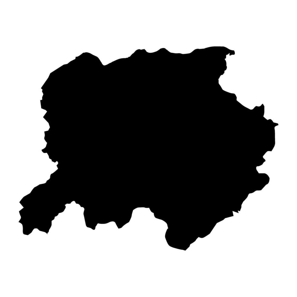 Labe region map, administrative division of Guinea. Vector illustration.