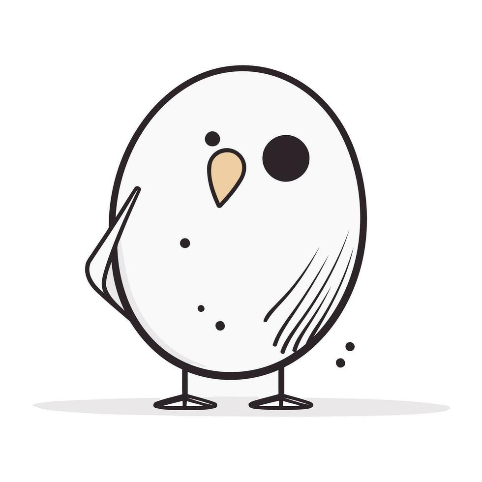 Cute chicken cartoon doodle icon. vector illustration. Flat design.