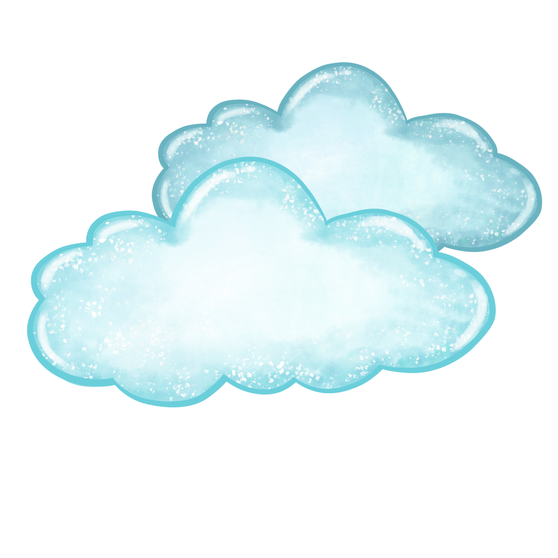 two blue clouds on transparent background 33229064 PNG