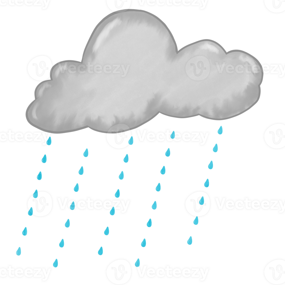 Rain cloud, transparent background clipart png
