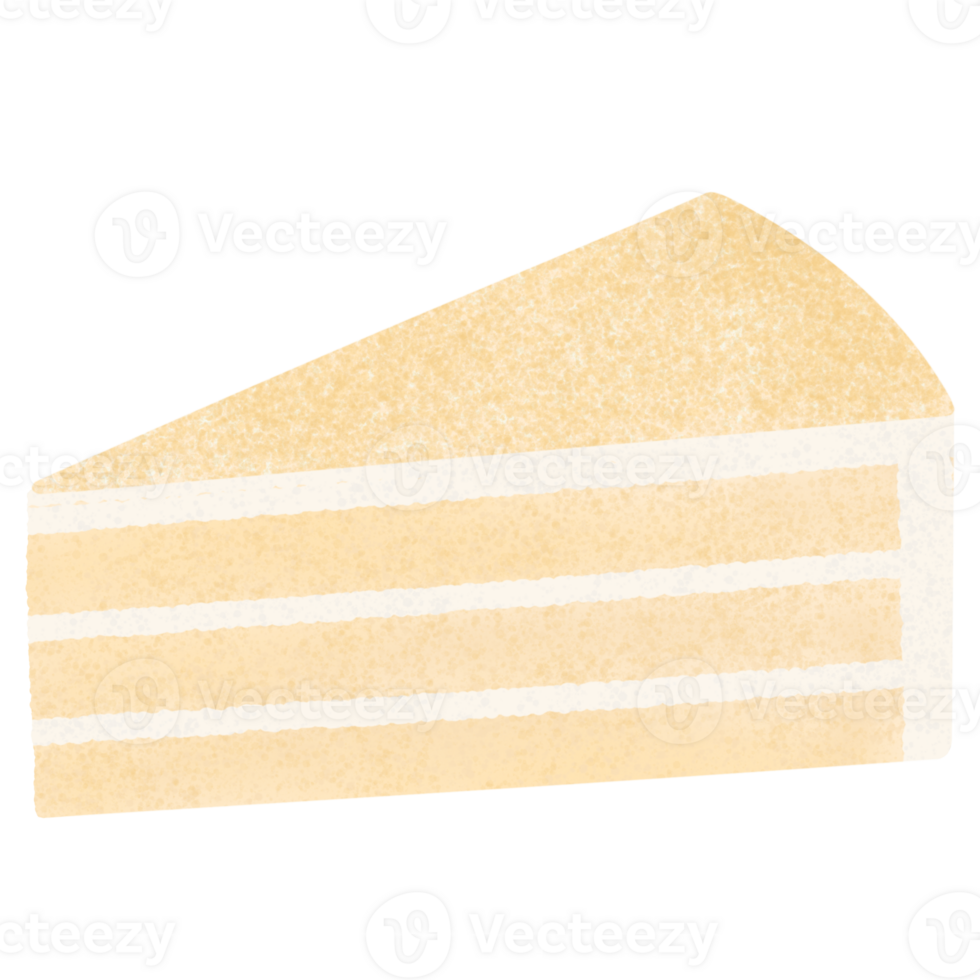 A cake cut into triangles filled with cream. png