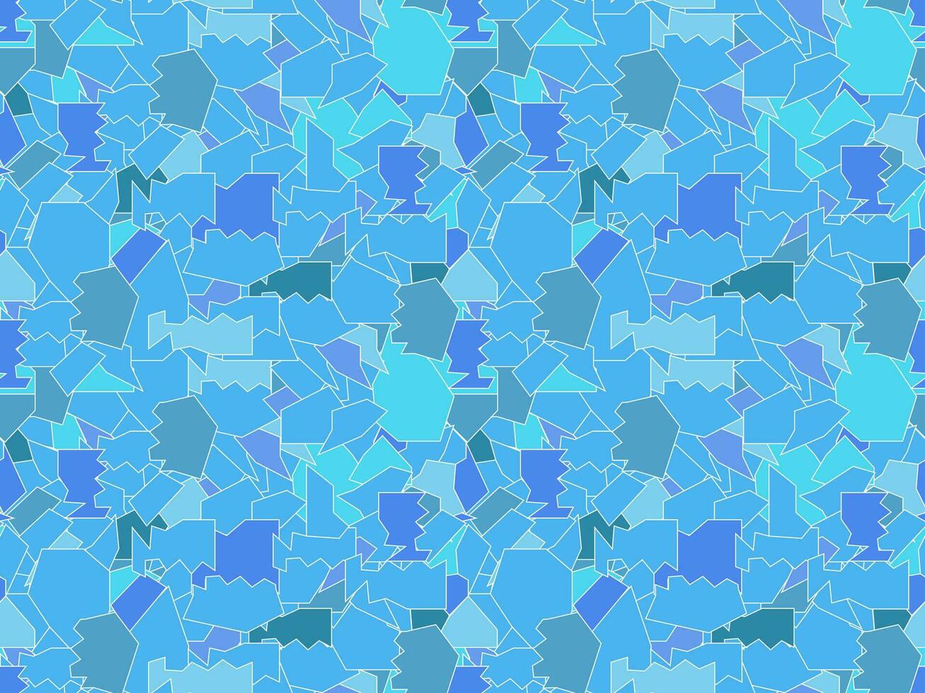 sin costura modelo de mosaicos, piezas de roto vaso, hielo en azul colores vector