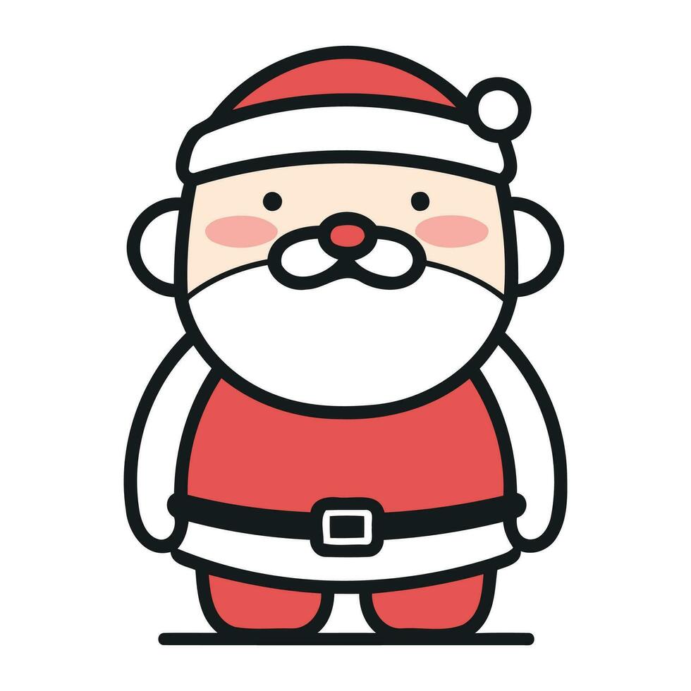 Santa claus christmas character icon vector illustration design graphic flat style