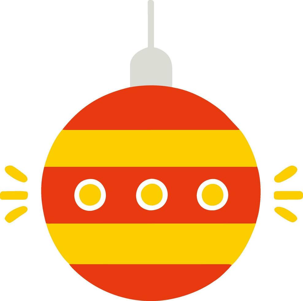 Navidad fiesta ornamento, colgando chuchería icono vector