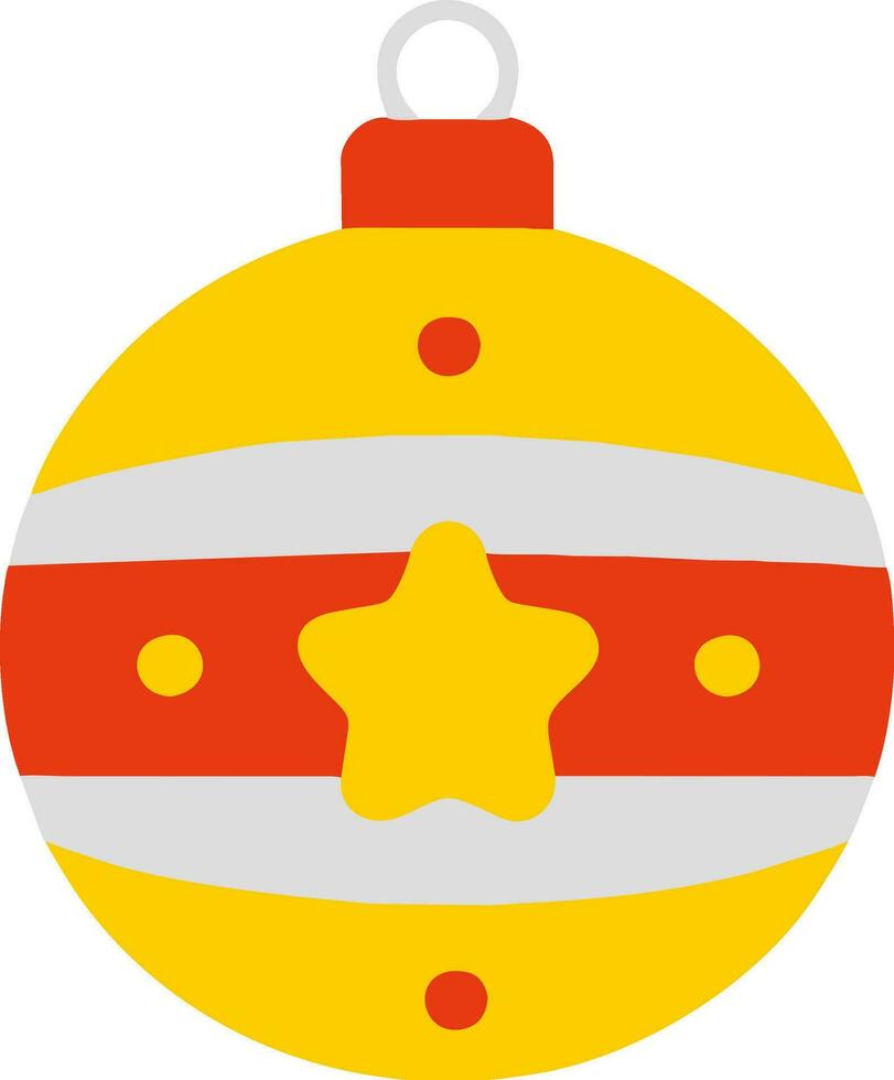 Navidad fiesta ornamento, colgando chuchería icono vector