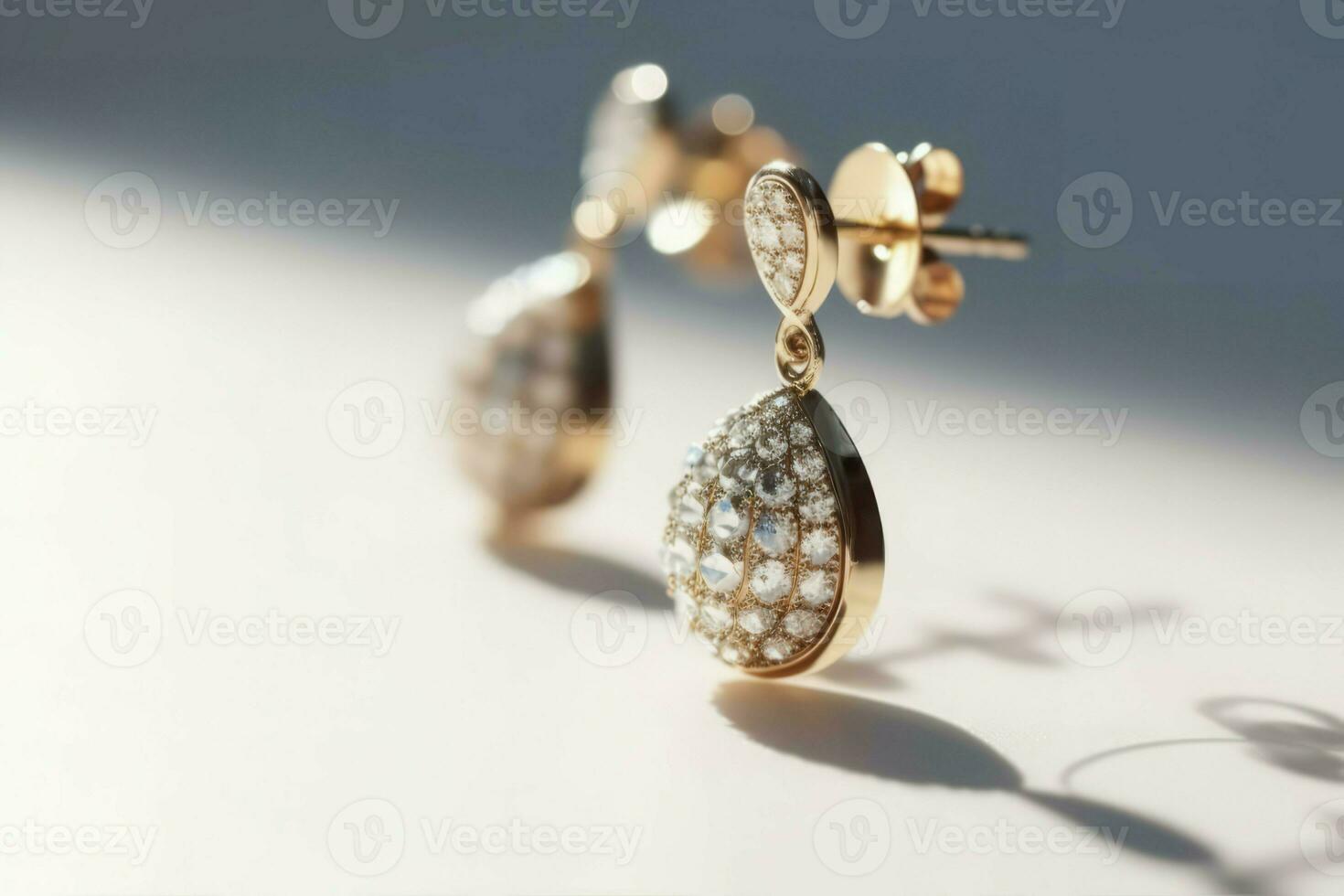 Stylish presentation earrings shape present. Generate Ai photo