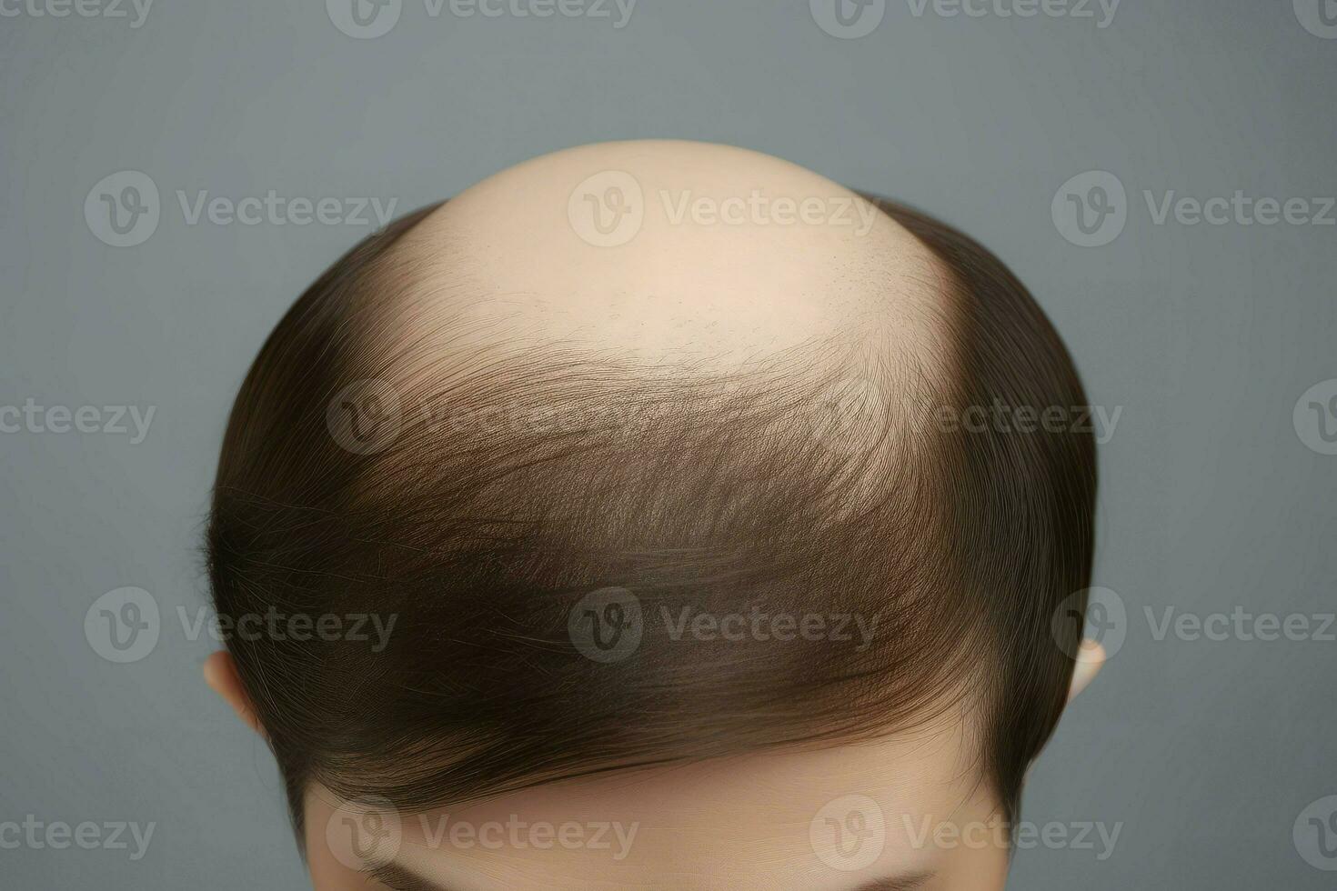 Baldness head problem. Generate ai photo