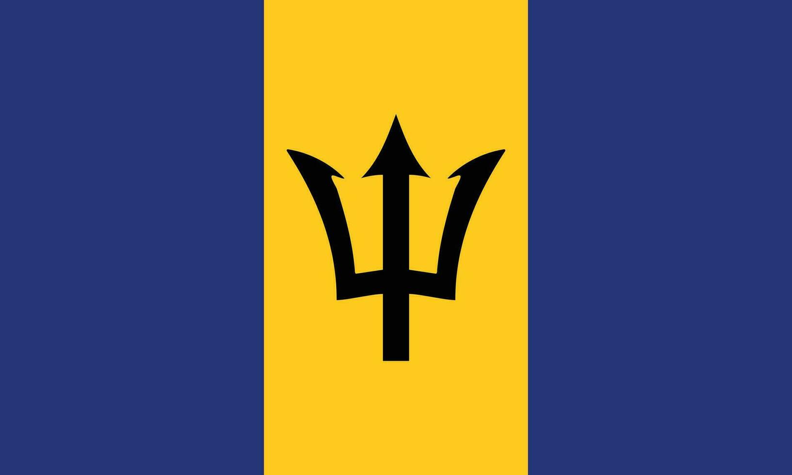 Flat Illustration of Barbados flag. Barbados flag design. vector