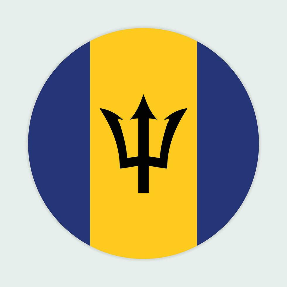 barbados bandera vector icono diseño. barbados circulo bandera. redondo de barbados bandera.