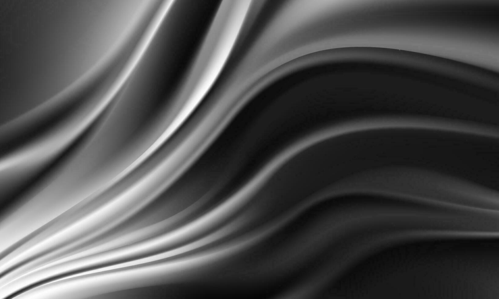 Abstract grey fabric wave with blank space luxury background vector