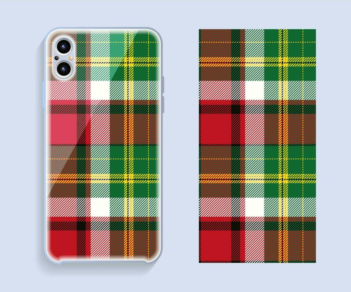 Mobile phone cover design. Template smartphone case vector pattern.