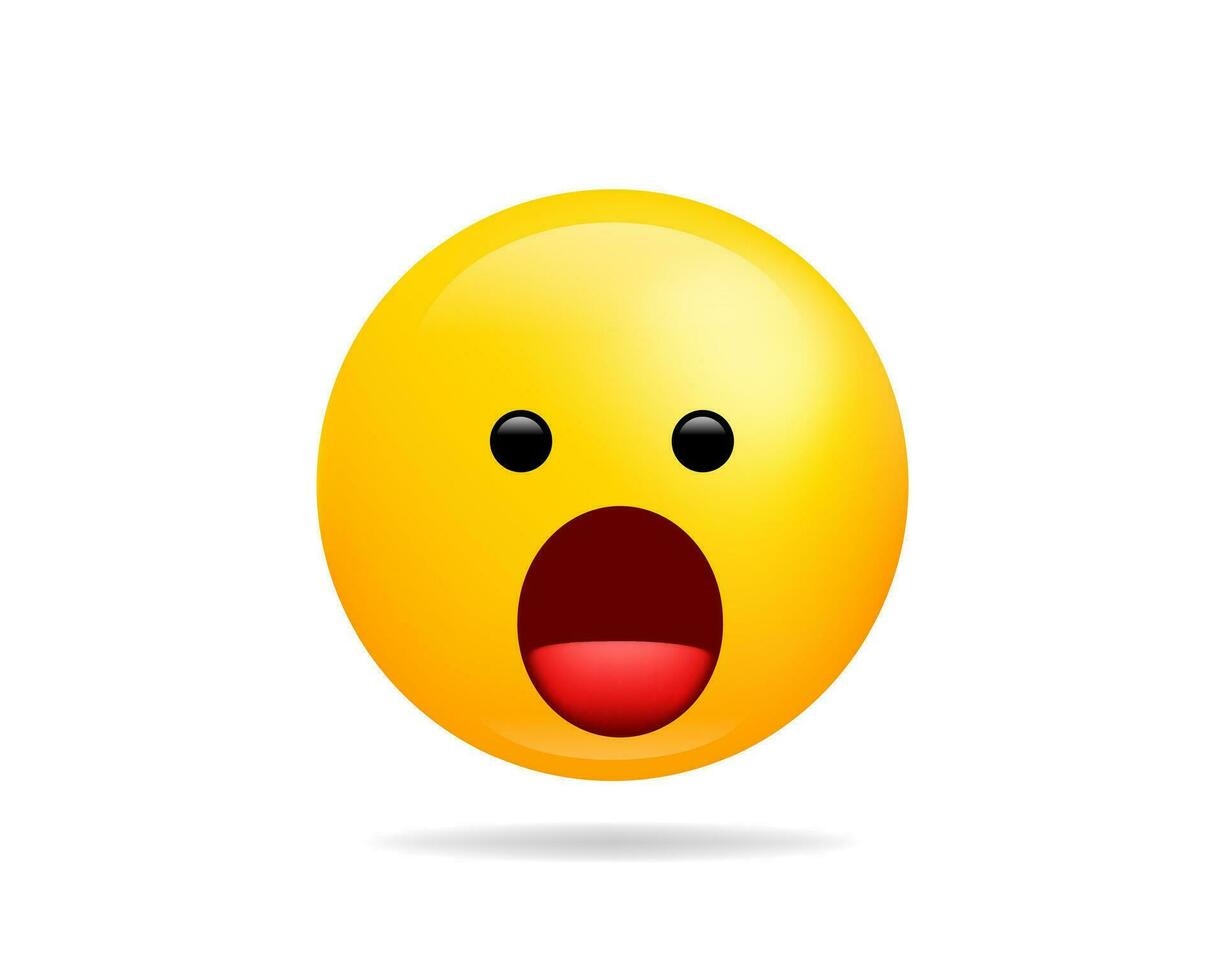 Emoji smile icon vector symbol. Speechless face yellow cartoon character.