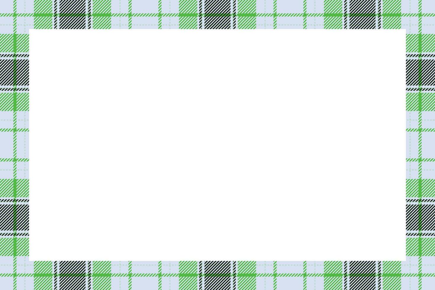Vintage frame vector. Scottish border pattern retro style. Tartan plaid ornament. vector