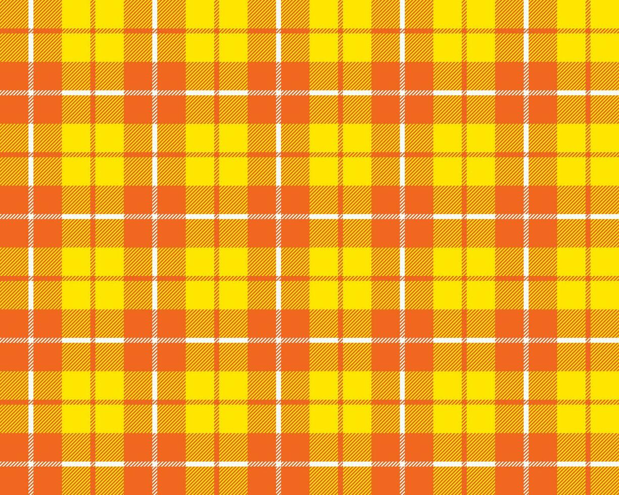 orange yellow tartan fabric texture pattern seamless vector
