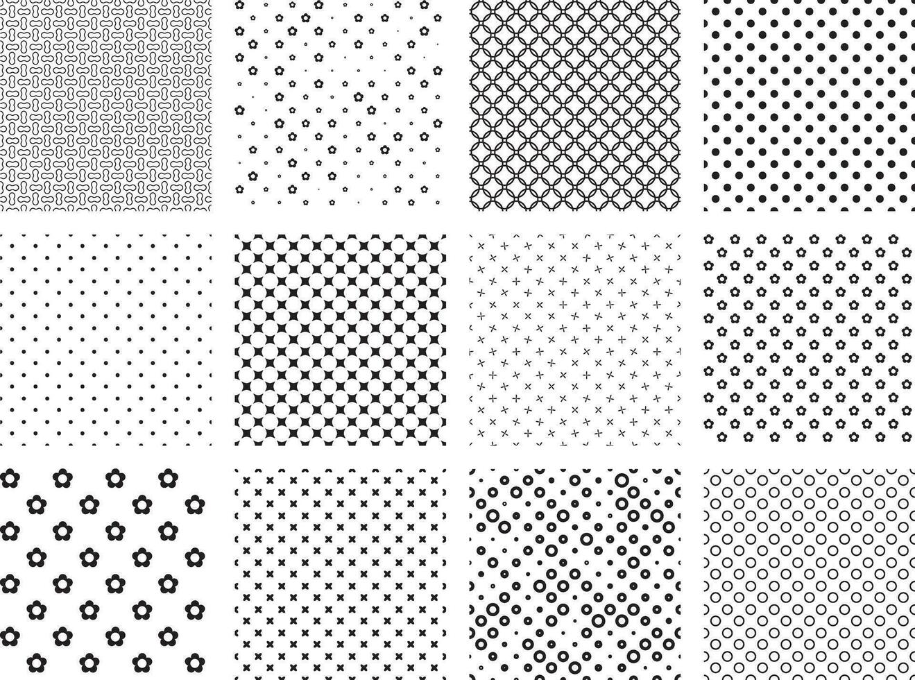 different seamless patterns vector