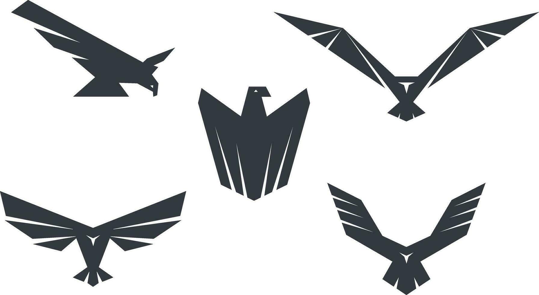 Set of eagle logo vector symbol.
