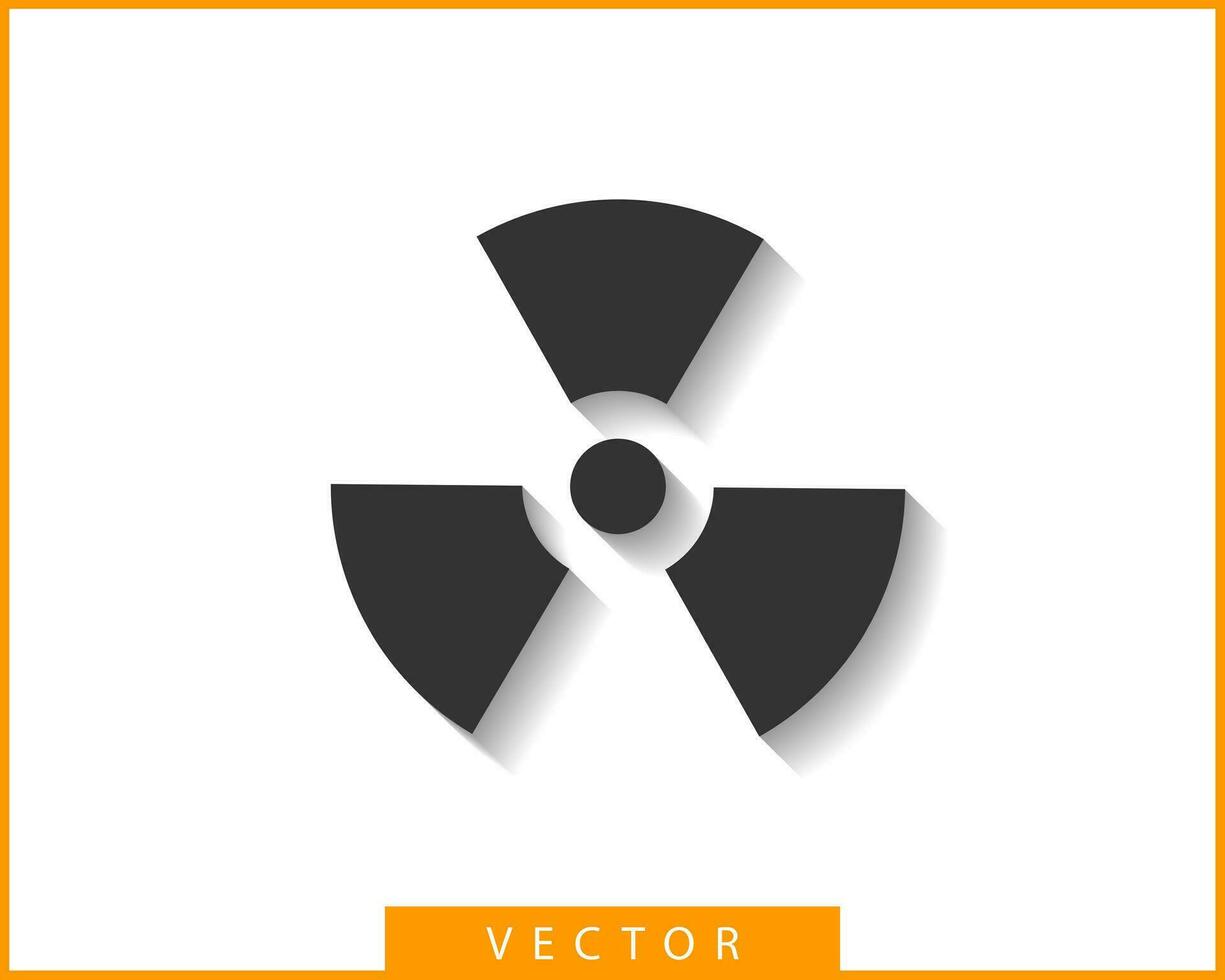 Radiation icon vector. Warning radioactive sign danger symbol. vector