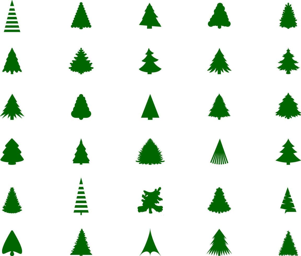 Christmas tree silhouette vector