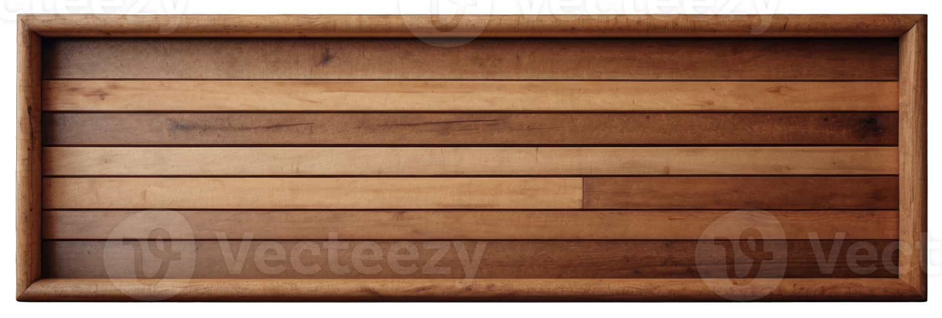 empty wooden signboard isolated on transparent background AI Generative png