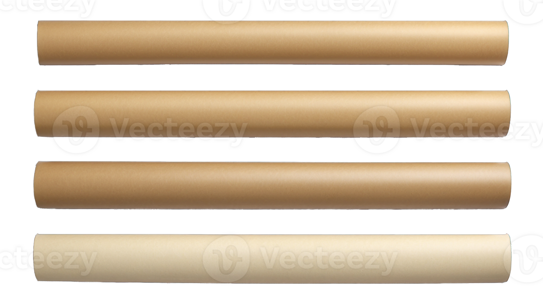 cutout of brown paper strip  banner  sticky tape isolated on transparent background AI Generative png