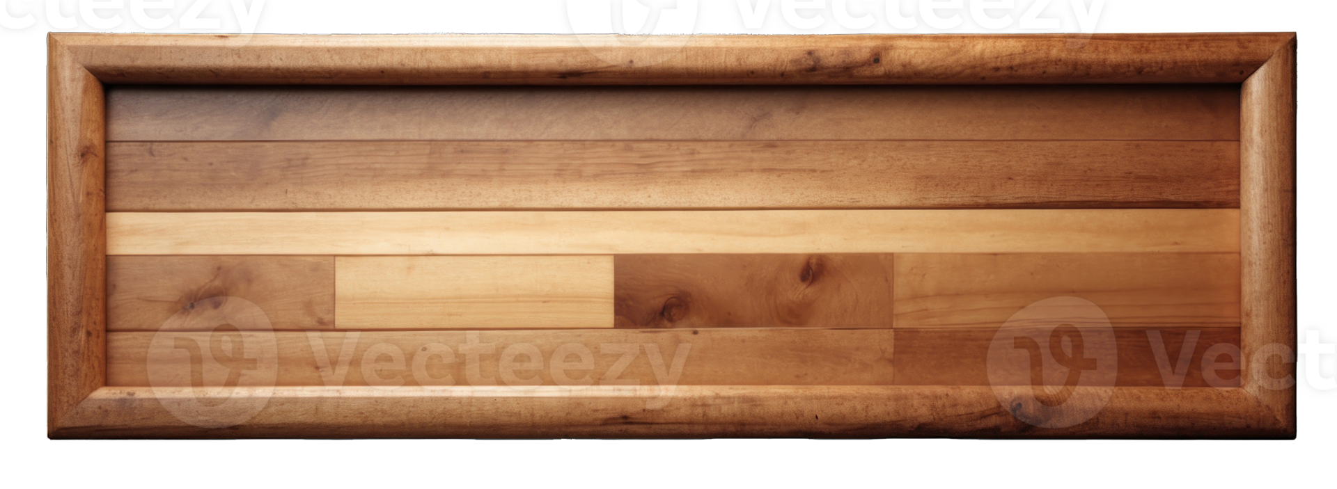 empty wooden signboard isolated on transparent background AI Generative png