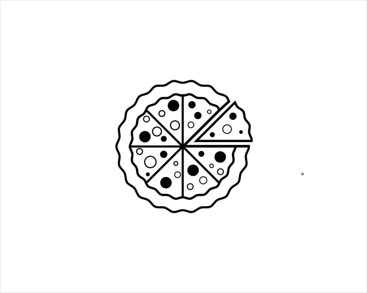 Pizza icon modern vector style. Vector isolated illustration