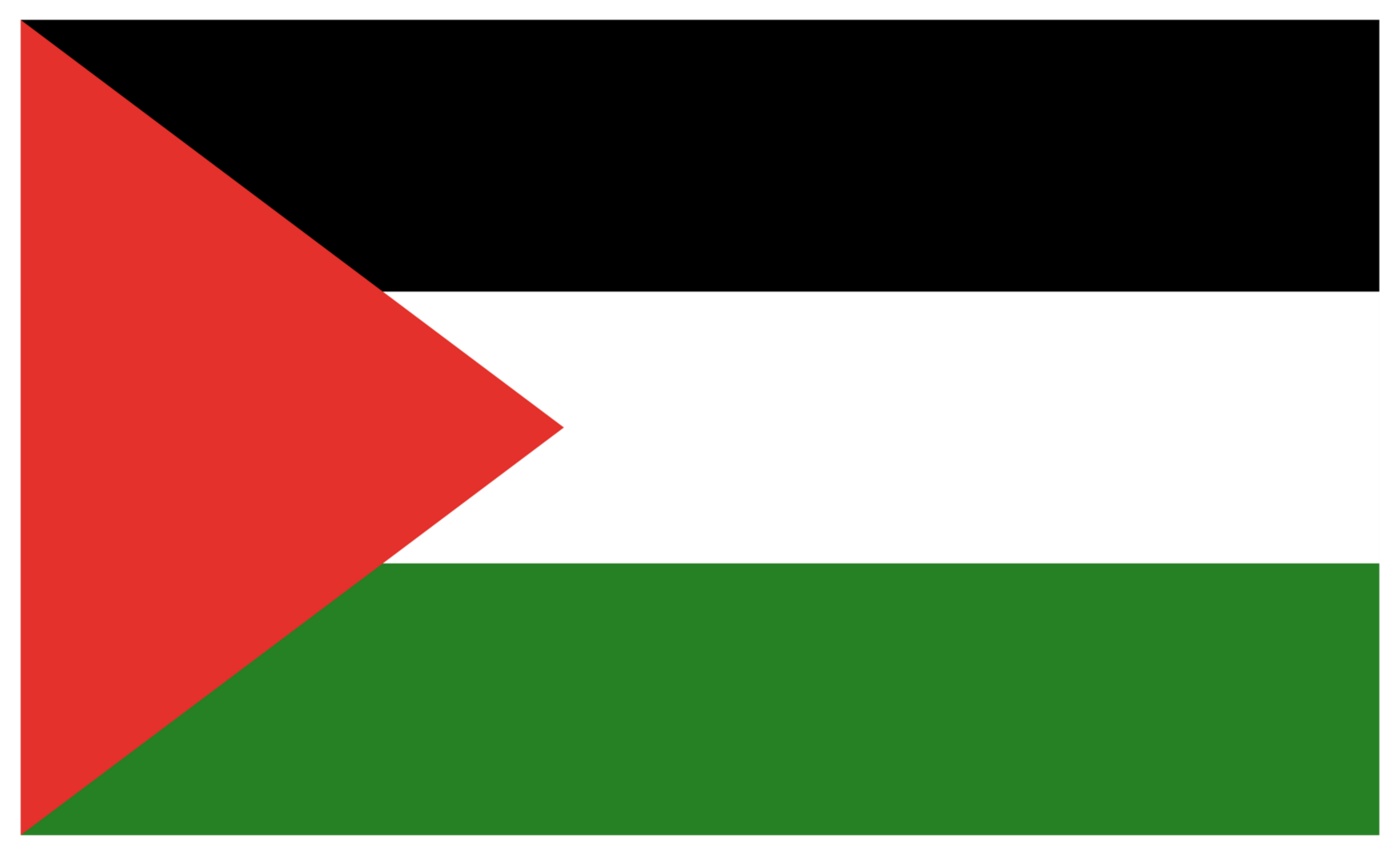 Palestina bandeira, oficial bandeira do a Palestina. formato png