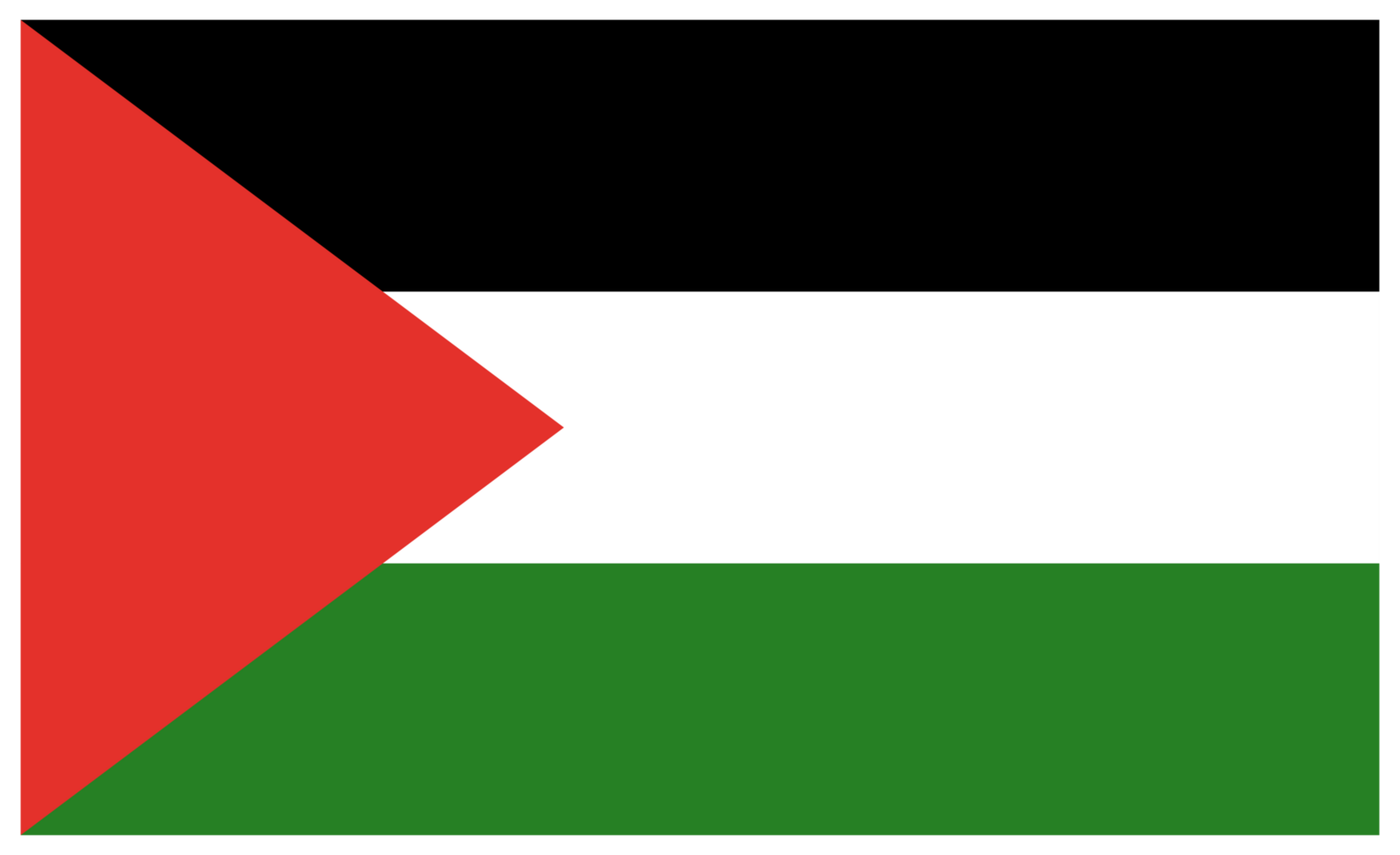 palestina flagga, officiell flagga av de palestina. formatera png