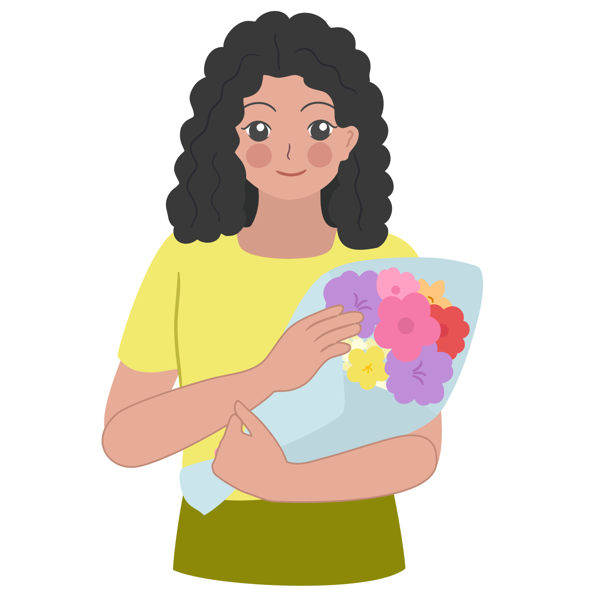 holding flower bouquet 33230962 PNG