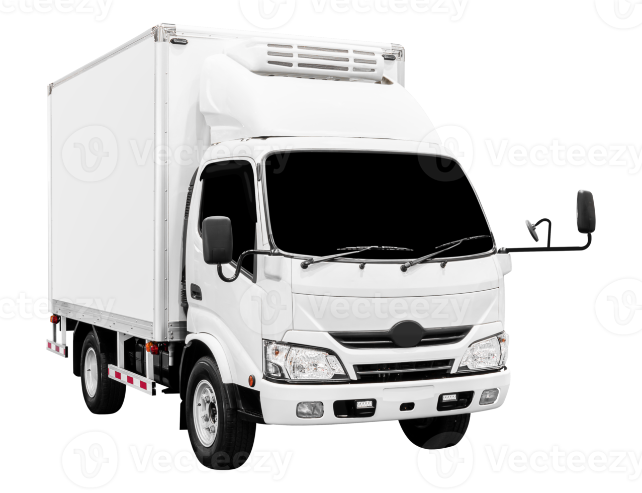 Front view white truck png