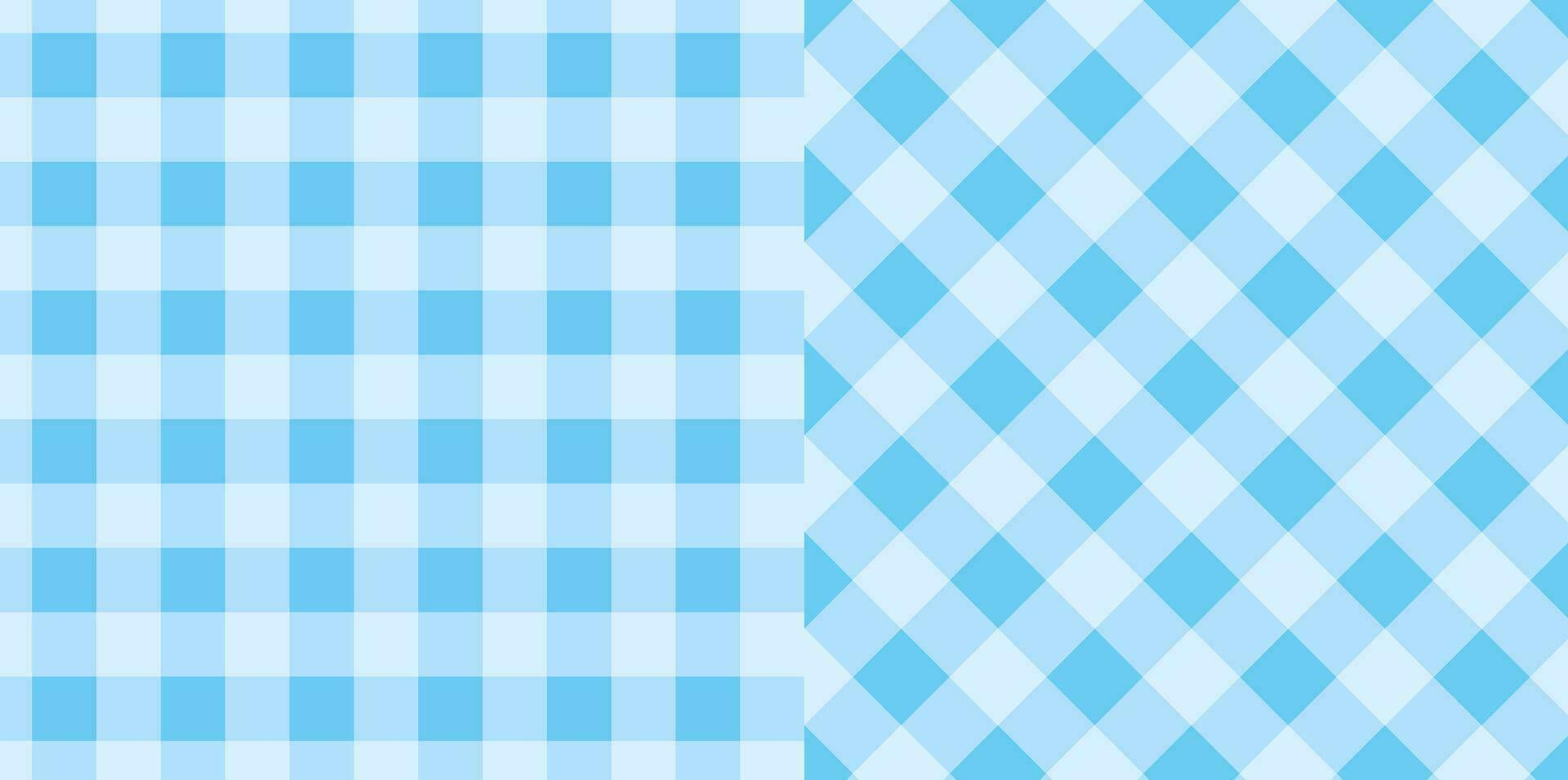 Gingham checkered plaid pattern in blue use for tablecloth, gift paper, napkin, blanket, scarf, textile and etc. vector