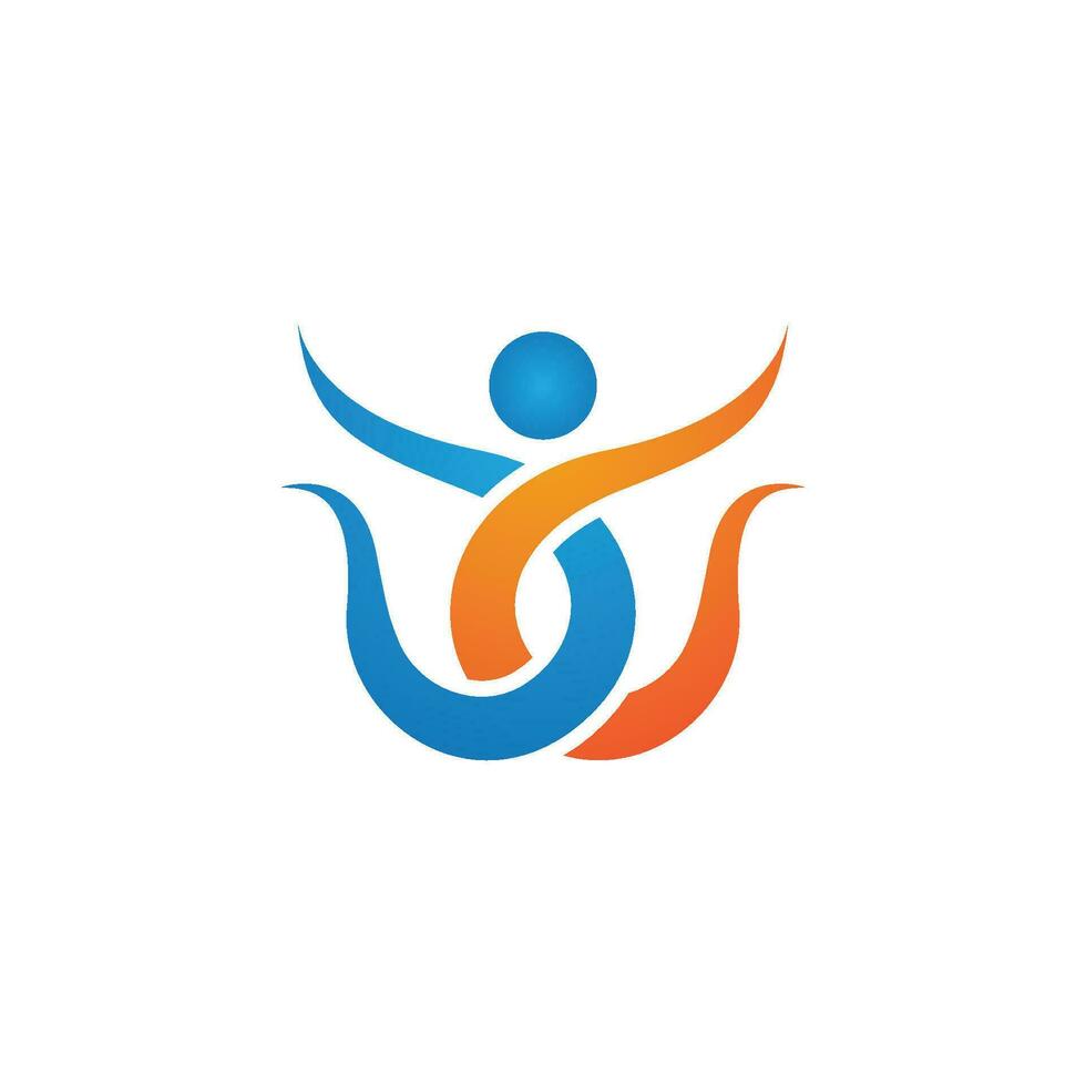Human character logo sign vector