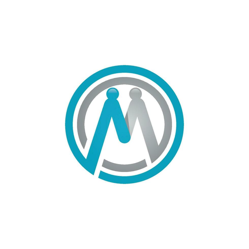 M Letter Logo Template vector