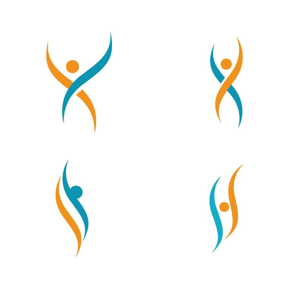Human character logo sign vector