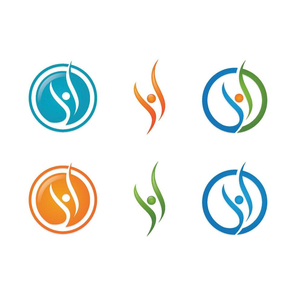 Human character logo sign vector