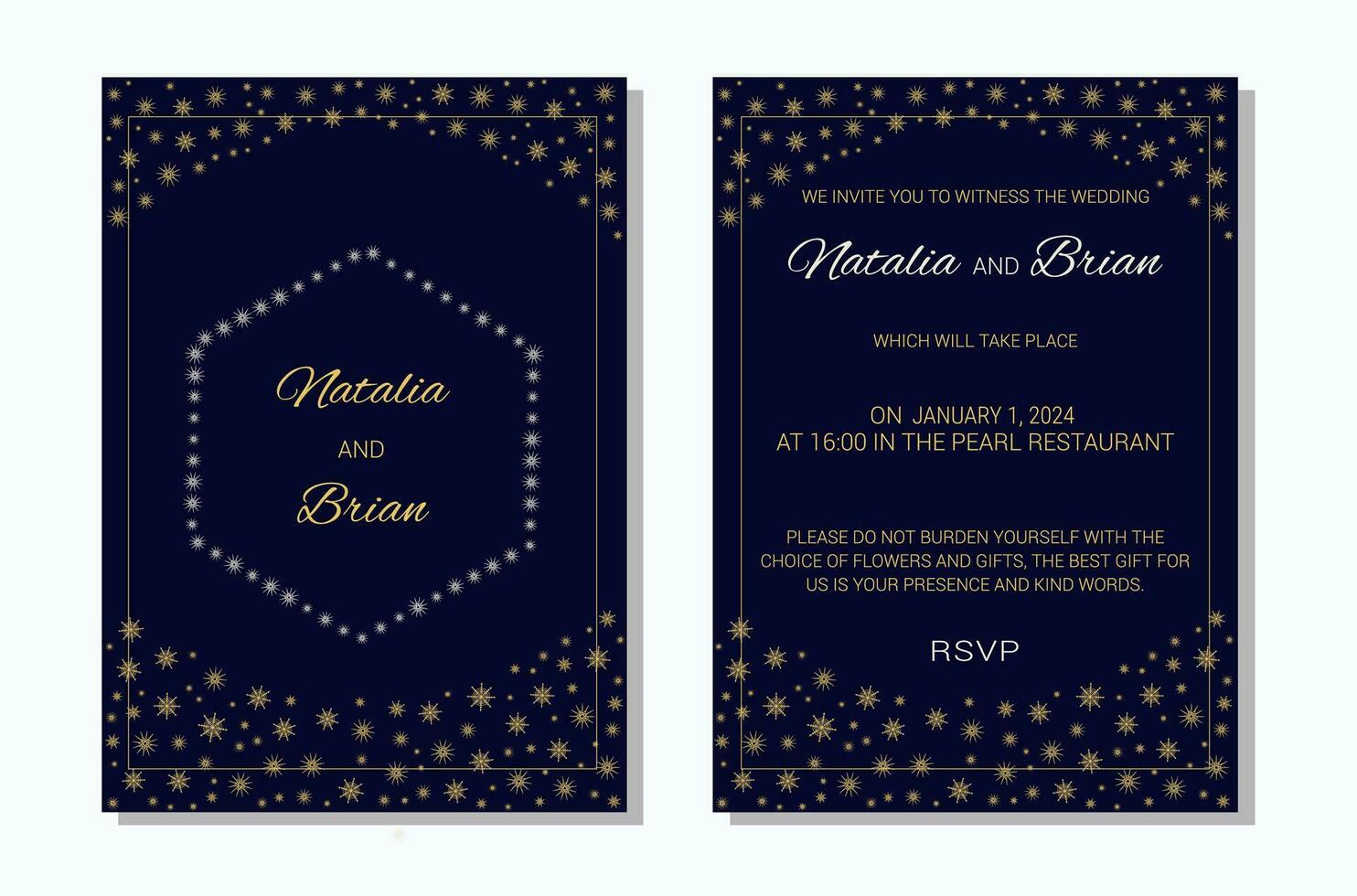 Wedding Invitation layout vector