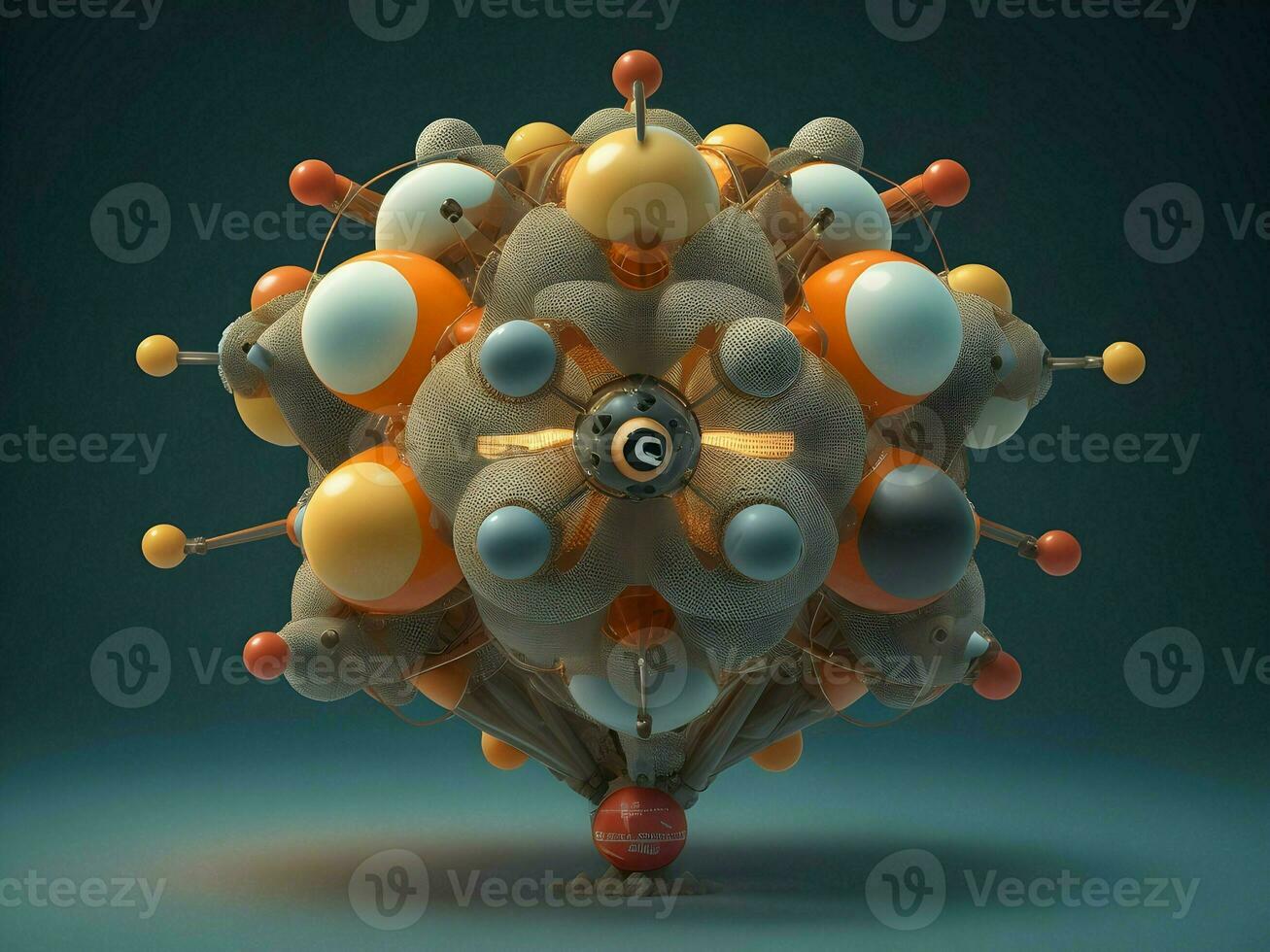 atómico bomba molecular estructura ilustración foto