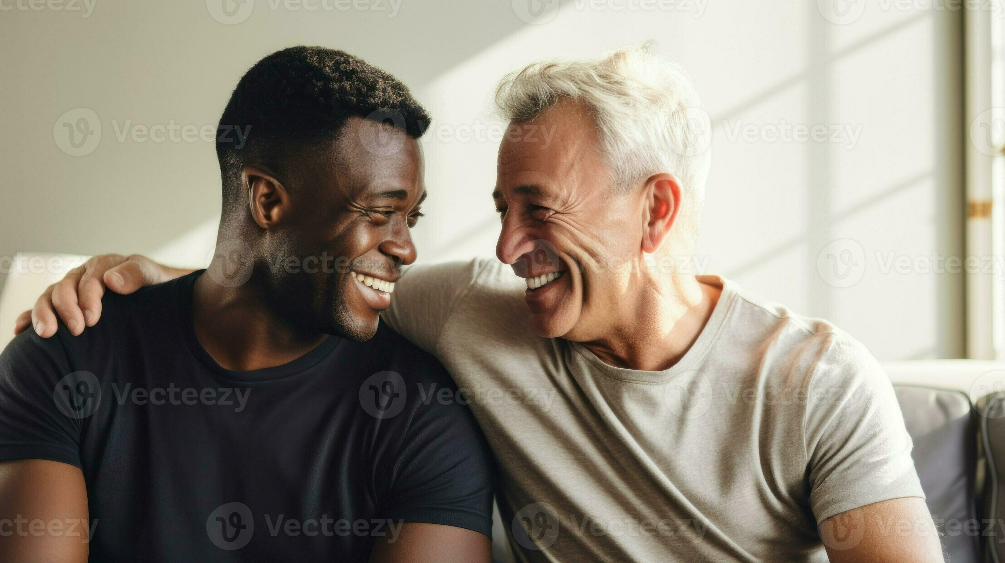 Moments of intimacy between young and old gay couple. Generative AI 33232104 Stock Photo at Vecteezy