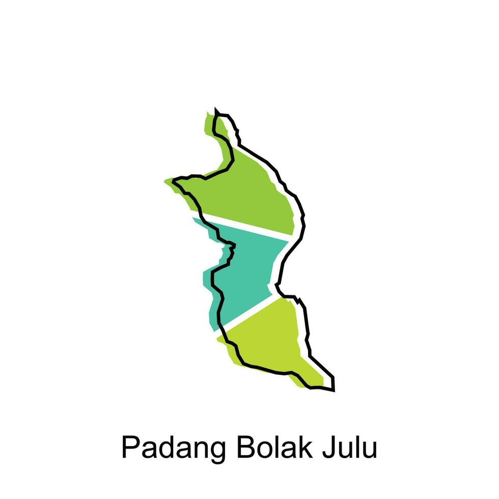 Map City of Padang Bolak Julu High detailed illustration design, World map country vector illustration template