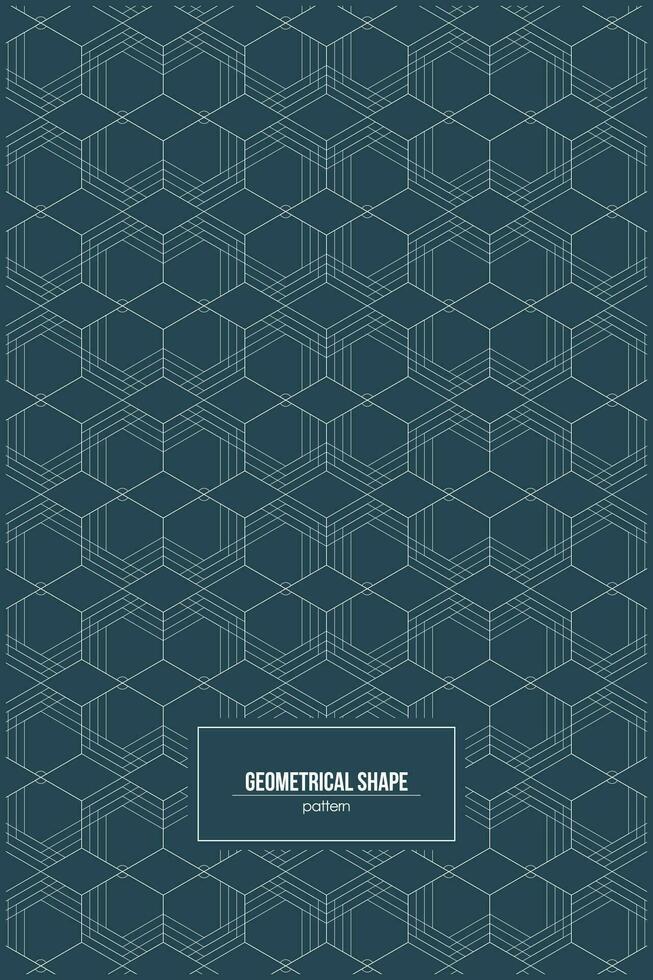 geometrical shape pattern with futuristic hexagon style vector