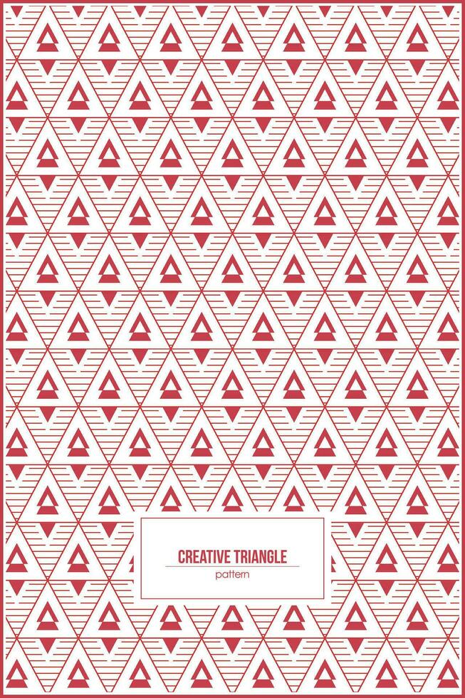 creative pattern design of unique red triangle vector