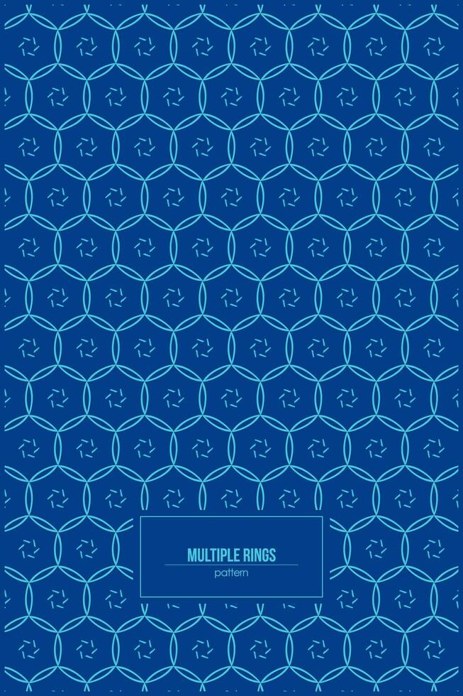 multiple rings pattern with dark blue background vector
