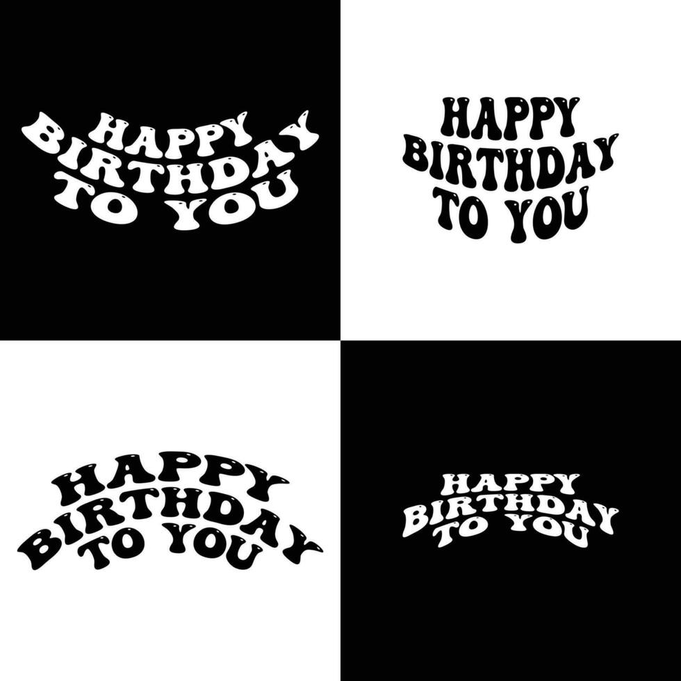 Happy Birthday Day vector typography design