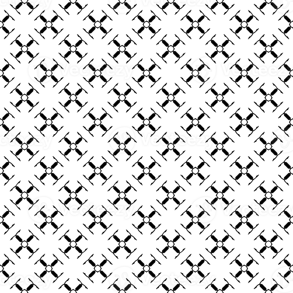 Black seamless abstract pattern. Overlay for background and backdrop. Ornamental design. PNG graphic illustration with transparent background.
