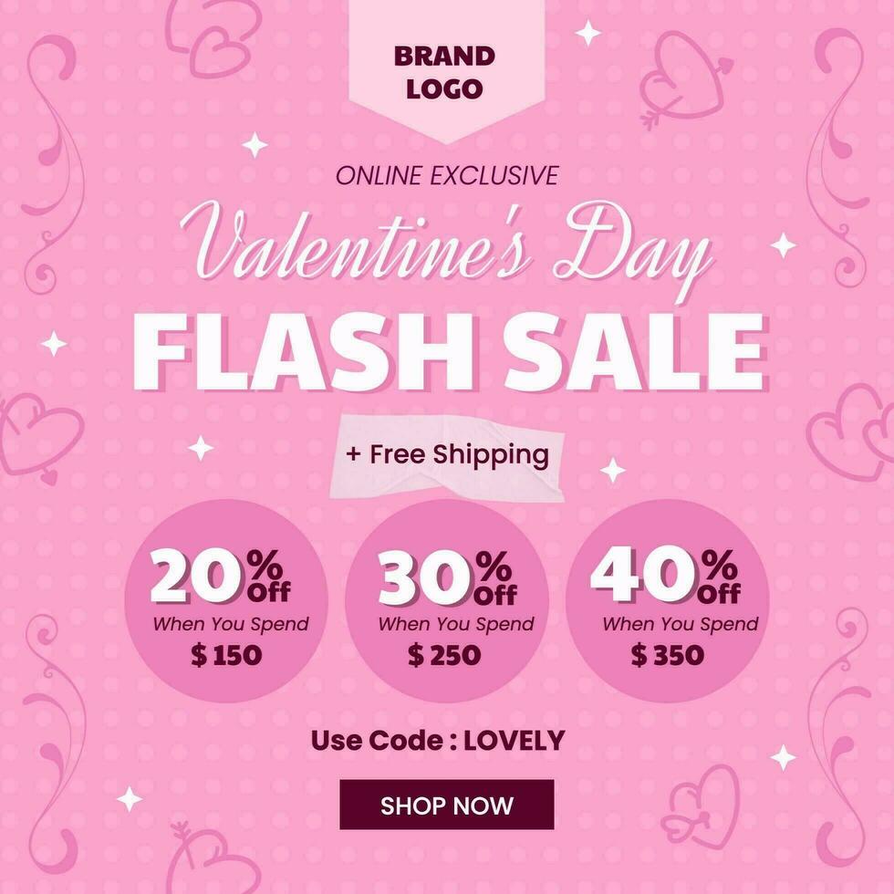 Seasonal Valentines Sale Linkedin Post template
